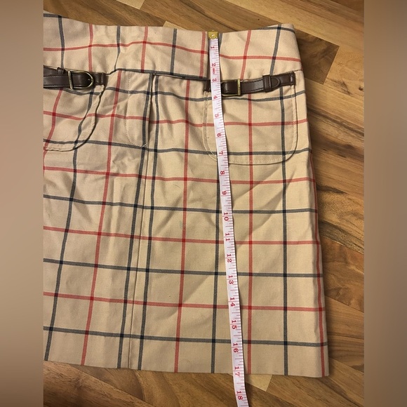 Plaid Skirt with Belt Accents - Picture 4 of 6